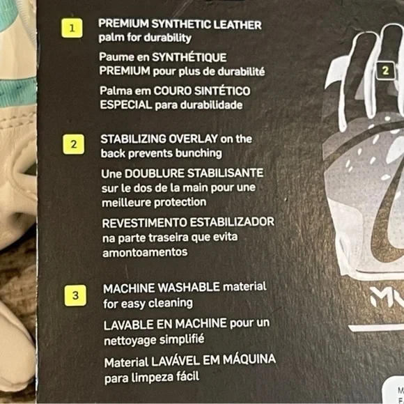 NWT Nike Youth Hyperdiamond 2.0 Batting Glove White Aqua Size Large NEW - Picture 6 of 14